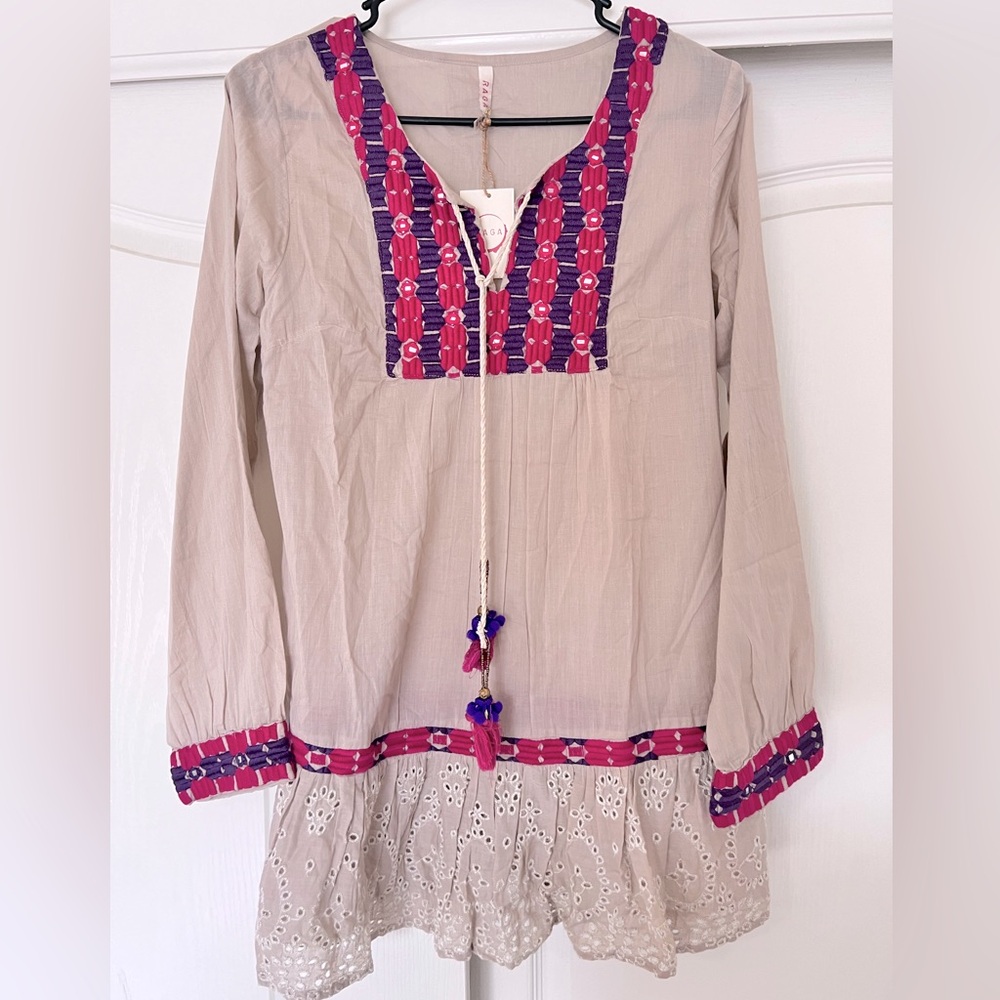 NWT Anthropologie Embroidered Beaded Babydoll Dress from Raga